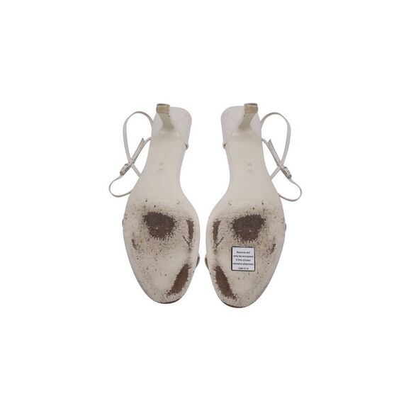 The Row Bare Sandals in White Leather - Picture 4 of 6